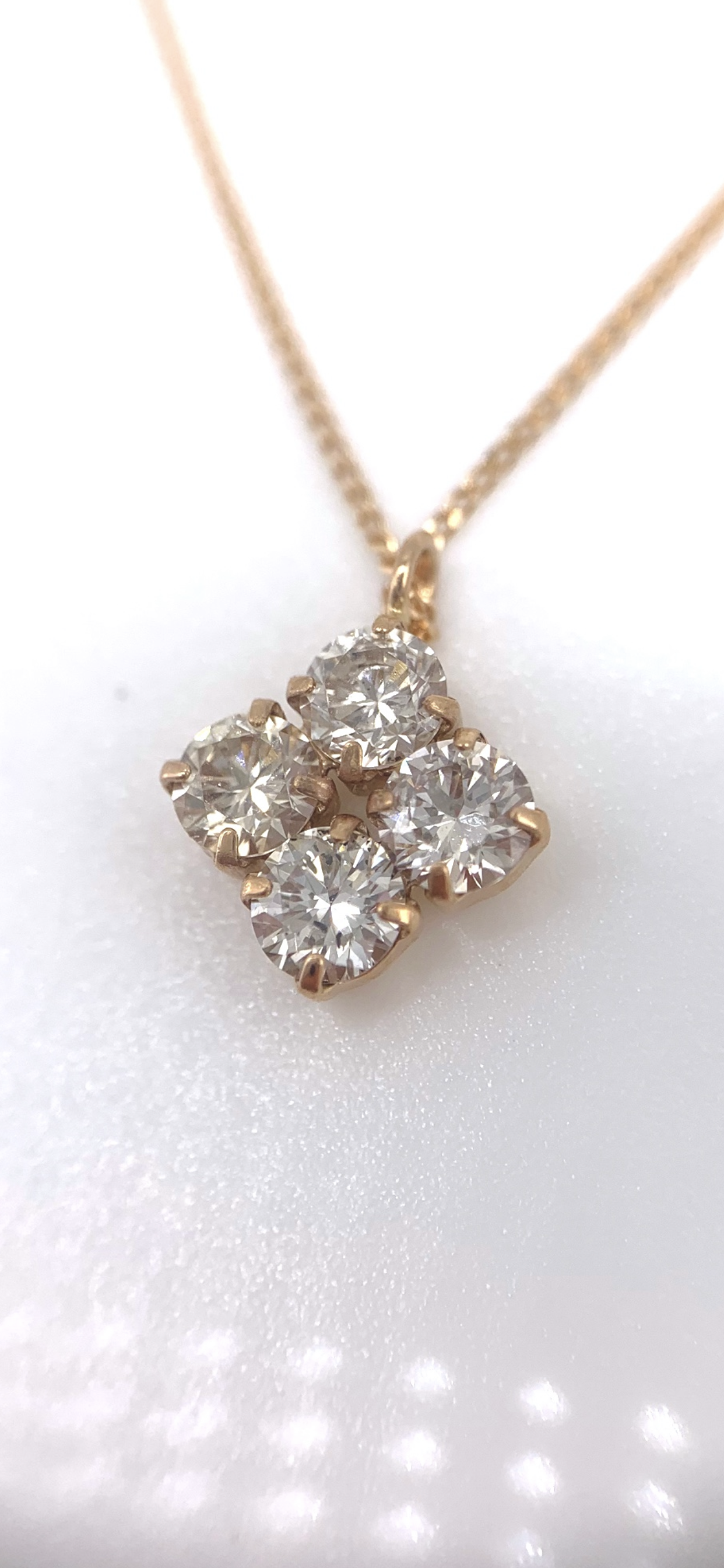 フラワーダイヤモンドネックレス(K18PG / 1.0ct)【K.Will】 フラワーダイヤモンドネックレス(K18PG / 1.0ct)【K.Will】